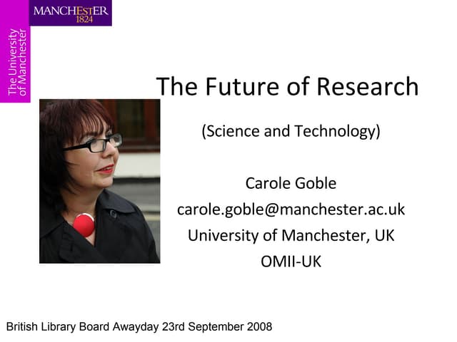 The Future of Research (Science and Technology)