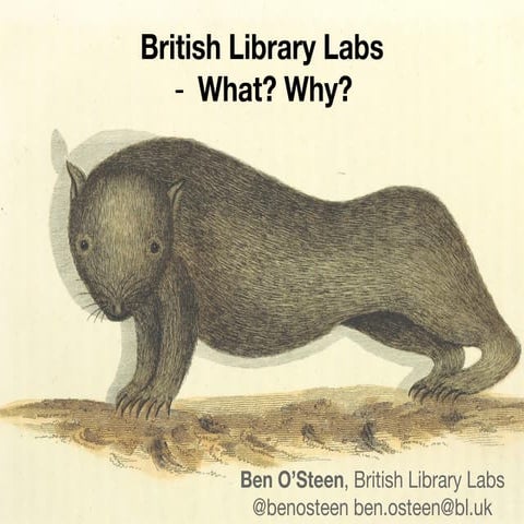 British library labs - What? Why?