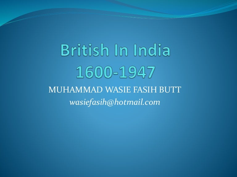British Rule In India