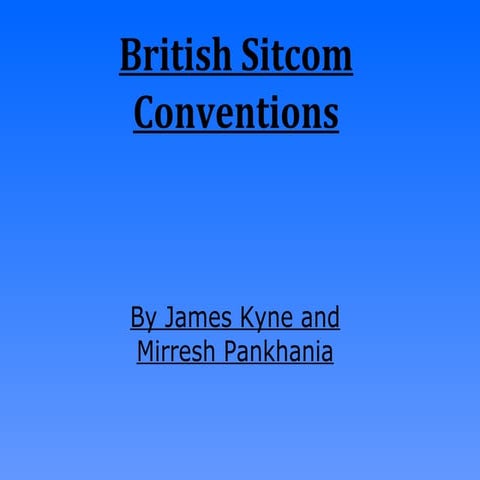 British sitcom conventions