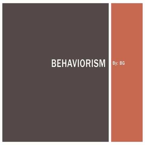 Behaviorism Powerpoint