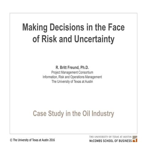McCombs Professor Britt Freund Presents "Making Decisions in the Face of Risk...