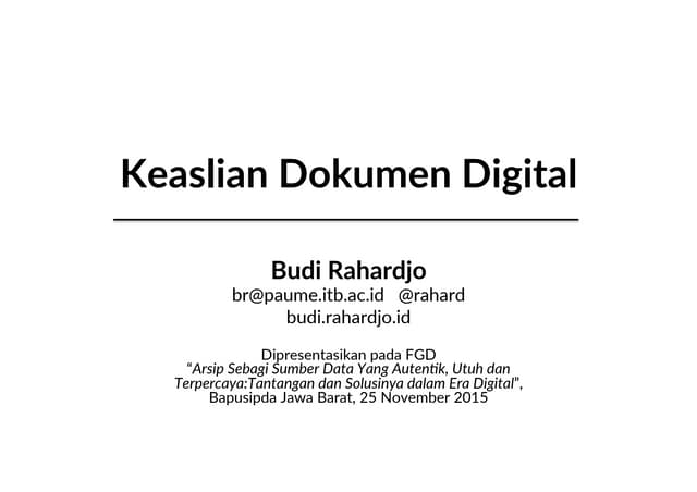 Keaslian Dokumen Digital