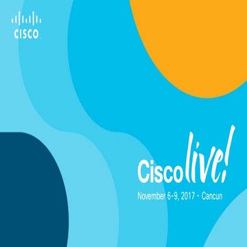 #CiscoLiveLA 2017 Presentacion de Jerome Henry