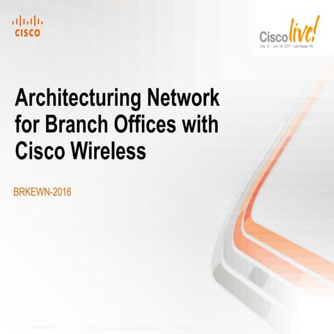 Wireless Branch Office Network Architecture