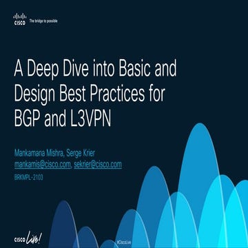 A Deep Dive into BAsic and Design Best PRactices fr BGP and L3VPN