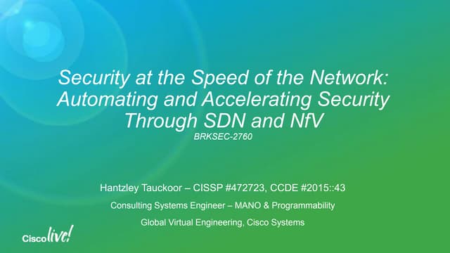 Security at the Speed of the Network