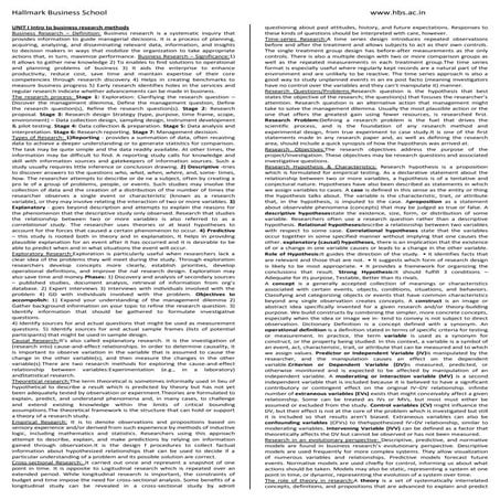 Brm   unit i - cheet sheet