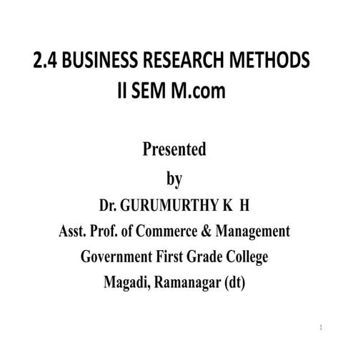 Business Research Methods