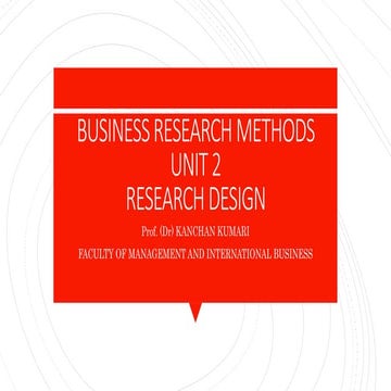 BRM 203 UNIT 2 Research Design Dr. Kanchan.pptx