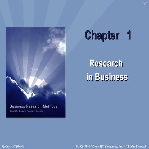 Fundamentals of  Research Methods Chap 1