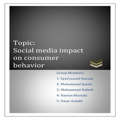 Social media impact on consumer