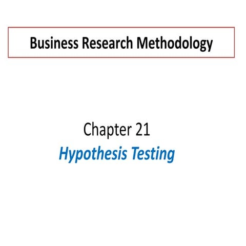 Hypothesis testing