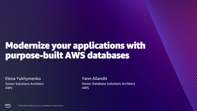 BATber53 AWS Modernize your applications with purpose-built AWS databases