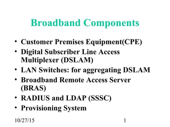 Osi Digital Subscriber Line Ppt