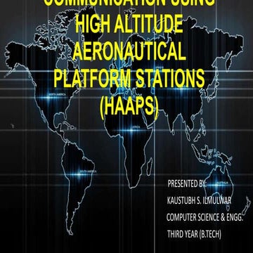 BROADBAND COMMUNICATION USING HIGH ALTITUDE AERONAUTICAL PLATFORM STATIONS