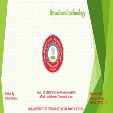 Broadband technology wired and wireless 