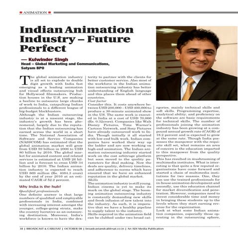 Kulwinder Singh on Indian Animation Industry