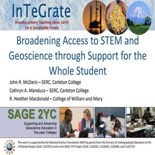 Broadening Access to STEM and Geoscience through Support for the Whole Student