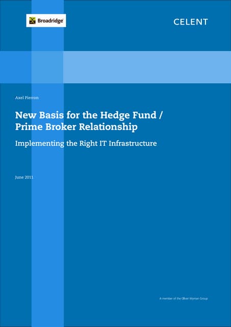 The New Hedge Fund-Prime Broker Relationship | PDF