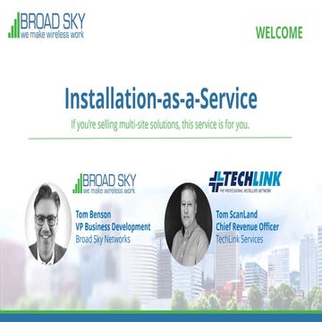 Broad Sky Installation as a Service Webinar