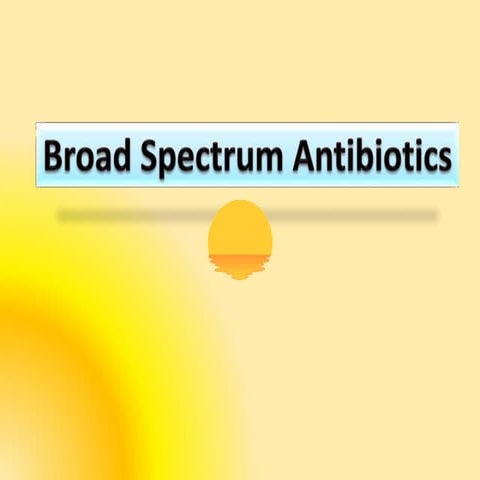 broad spectrum antibiotics. ppt | PPT