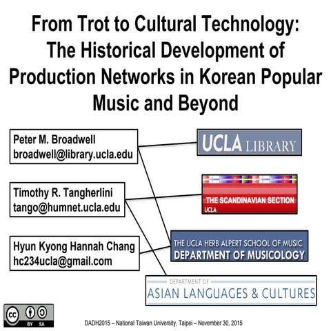 From Trot to Cultural Technology:The Historical Development of Production Ne...