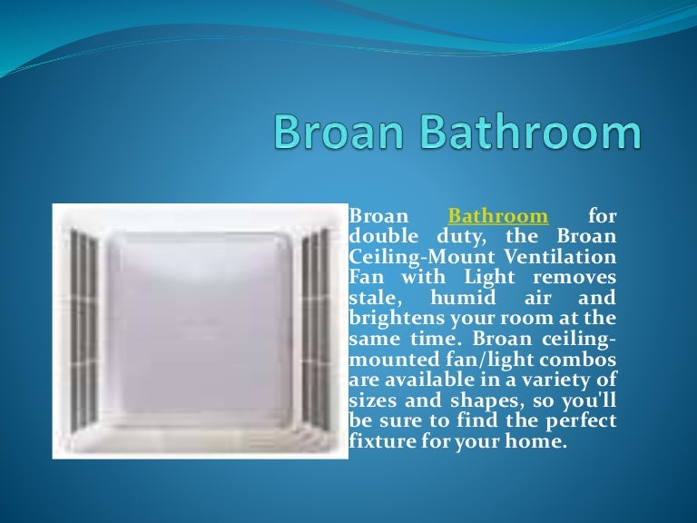 Broan Bathroom Exhaust Ventilation Fan