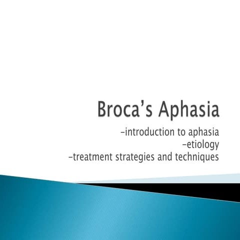 Brocas Aphasia