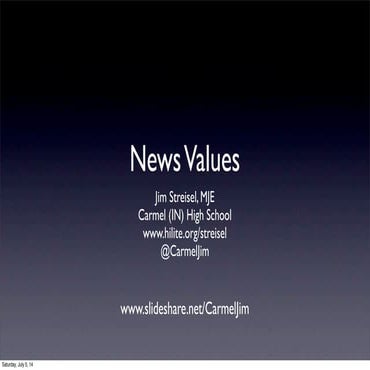 News Values and Broccoli