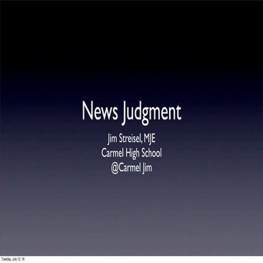 Broccoli news judgment