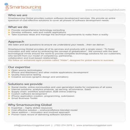 Smartsourcing Global - Company Brochure