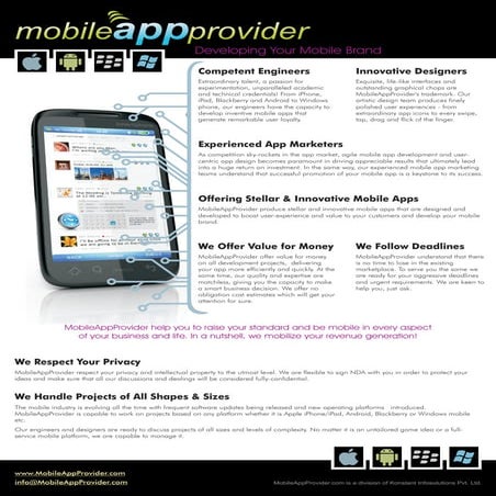 Mobile App Provider Brochure