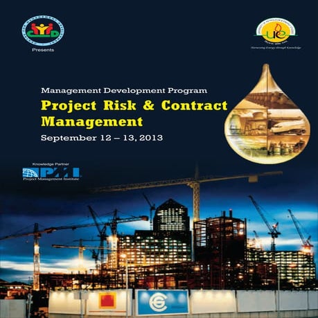 MANAGEMENT DEVELOPMENT PROGRAM “Project Risk & Contract Management” | PDF