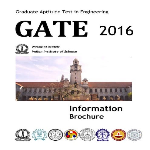 gate Exam notification & broucher