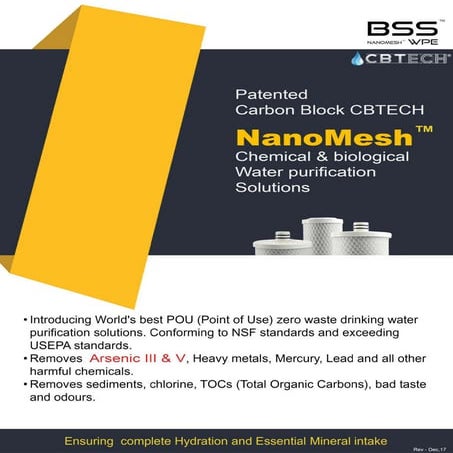 BSS NanoMesh WPE (Water Purification Equipment )