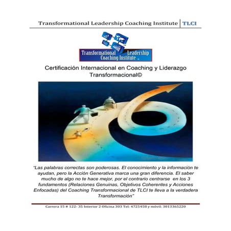 TLCI Transformational Leadership Coaching Institute | PDF