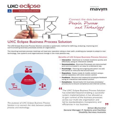 UXC Eclipse / Mavim's Business Process Solution