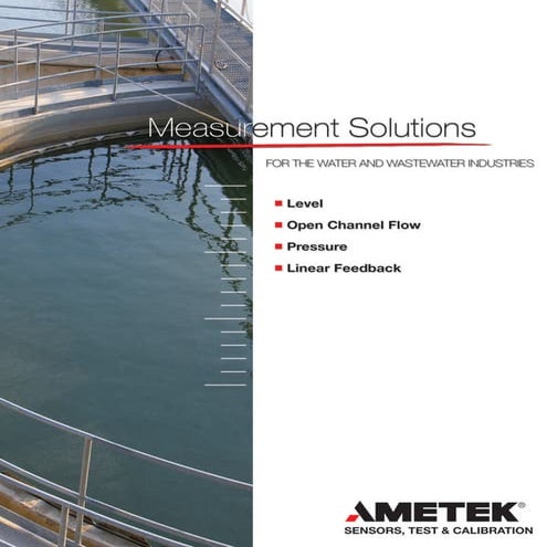 Brochure Measurement Solutions for the Water and Wastewater Industries Ver#2