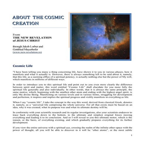 Brochure - NEW REVELATION - About the Cosmic Creation
