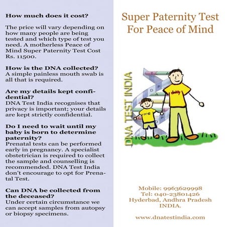 DNA & Paternity Test in India for Peace of Mind