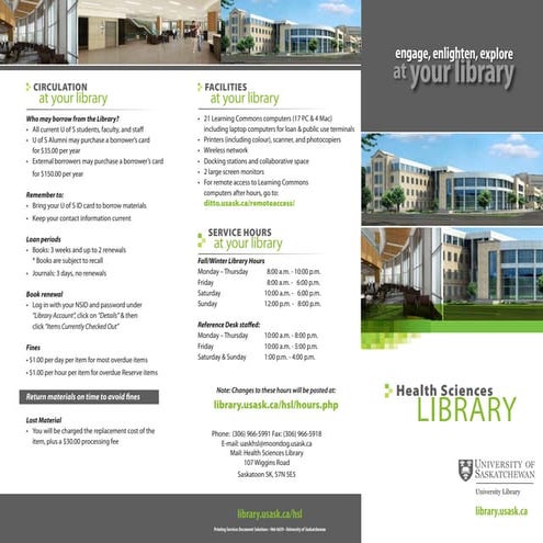 Health Sciences Library Brochure 2010