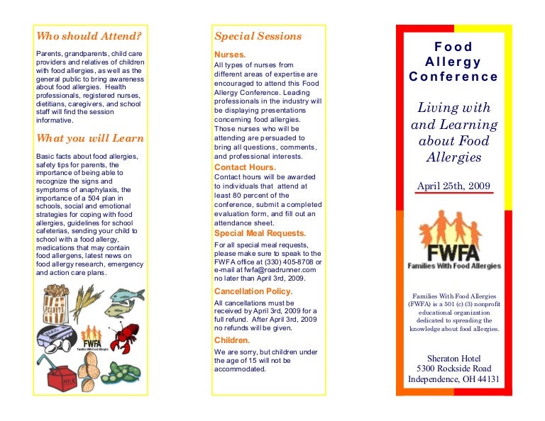 Food Allergy Conference Brochure