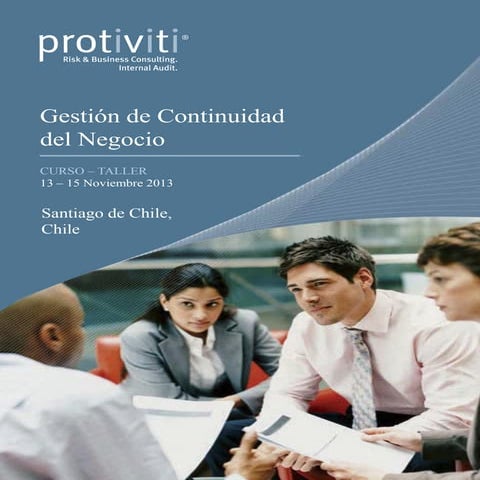 Curso - Taller Gestión de Continuidad del Negocio | PDF