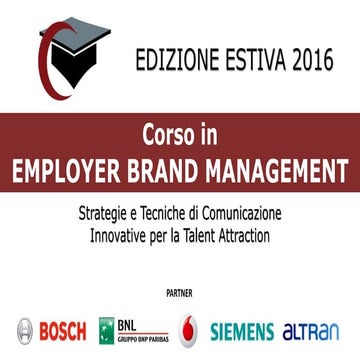 Brochure corso Employer Brand Manangement - Edizione estiva 16