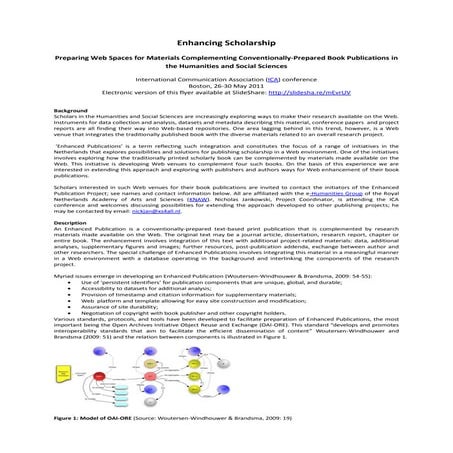 Brochure, enhancing scholarship, revised, 25 may2011