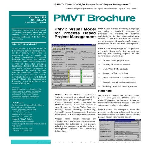 Brochure for pmvt