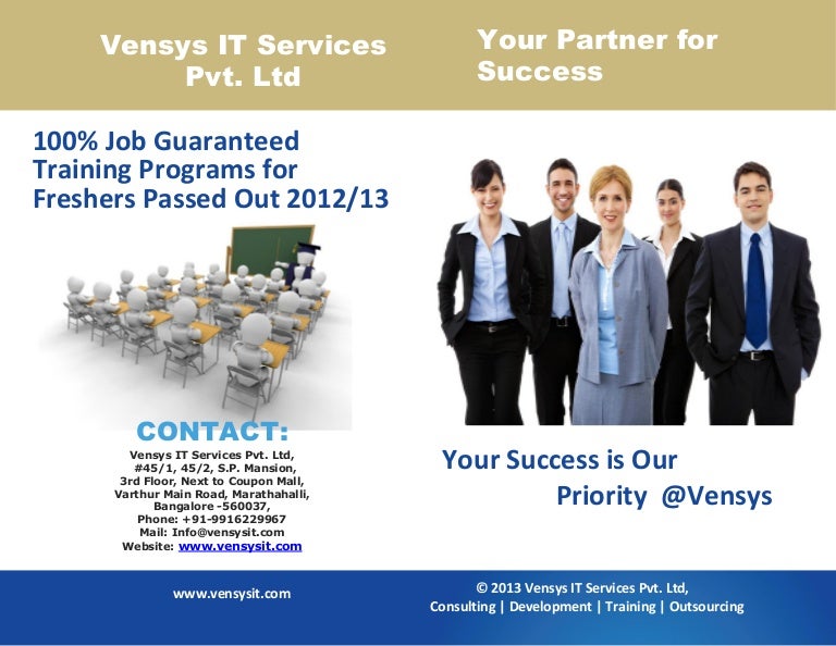 Job Guaranteed Training for Fresher in Bangalore