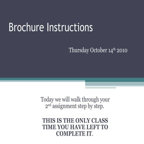 Brochure instructions school