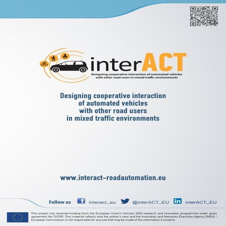 InterACT Road Automation Project H2020 - Brochure with Key Results | PDF